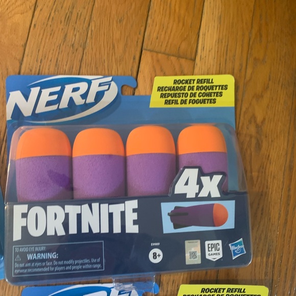 Nerf Fortnite Rocket Refill Includes 8 Nerf Foam Rockets 2 Packs of 4 - Picture 2 of 7